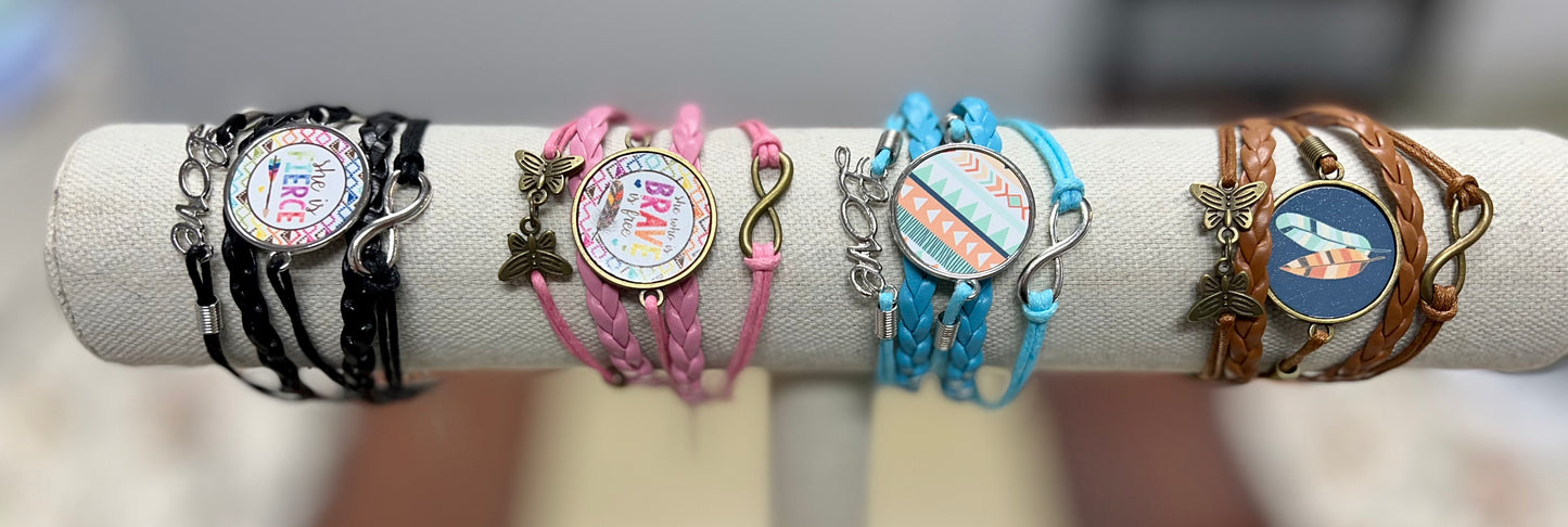 Faux Leather Wrap Bracelet