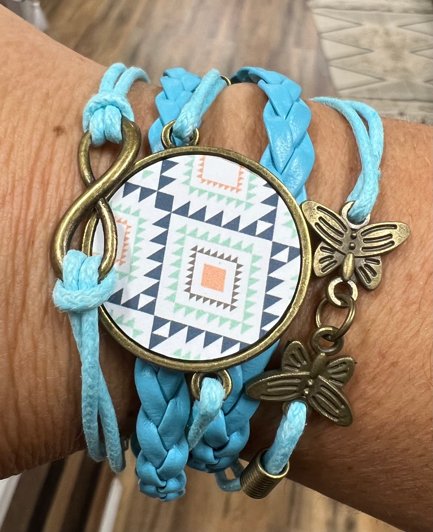 Faux Leather Wrap Bracelet