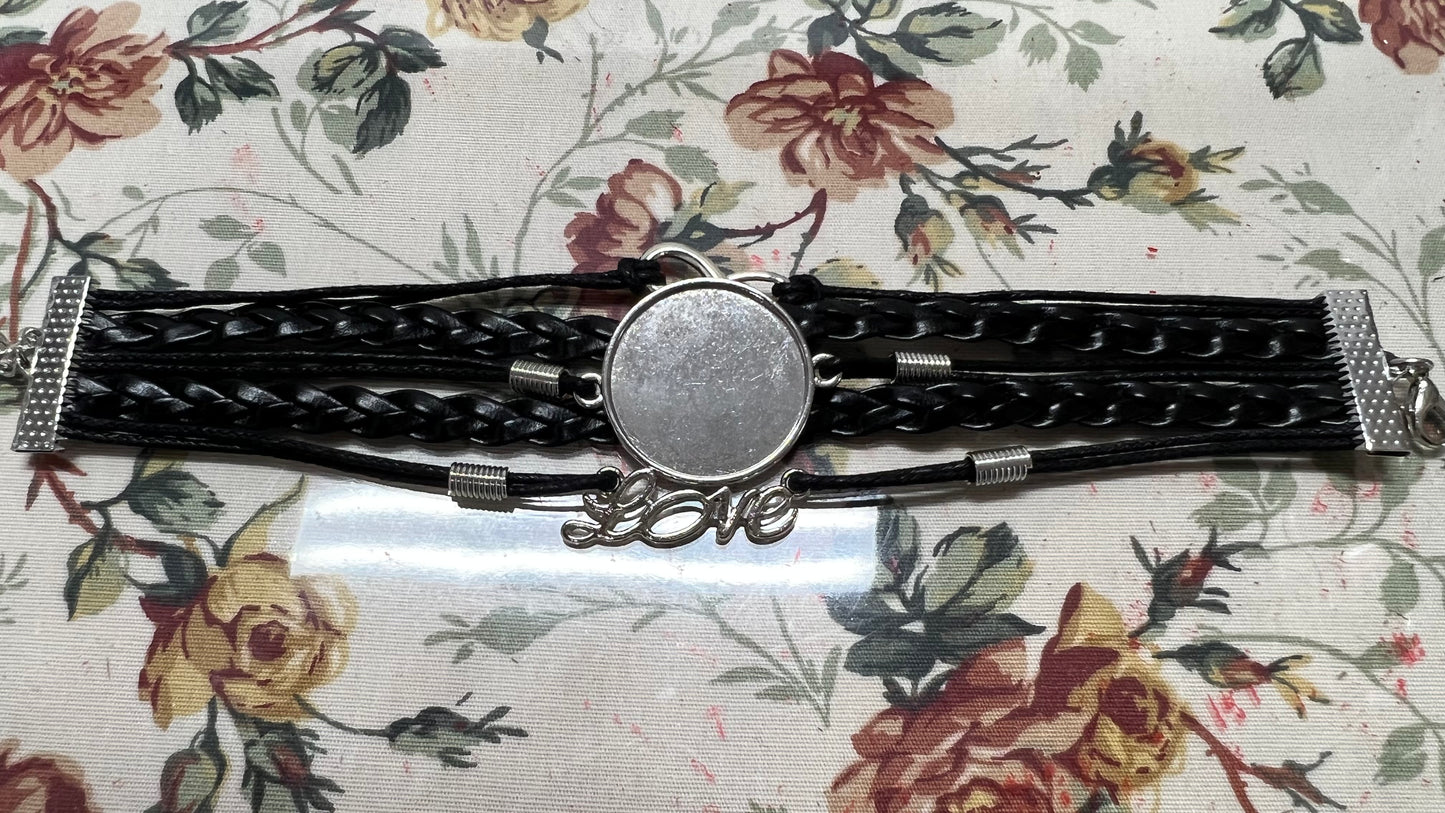 Faux Leather Wrap Bracelet