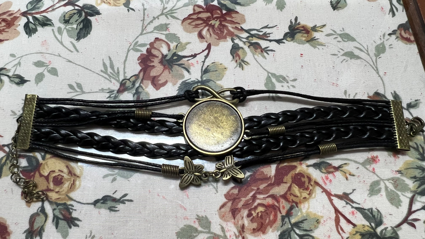 Faux Leather Wrap Bracelet