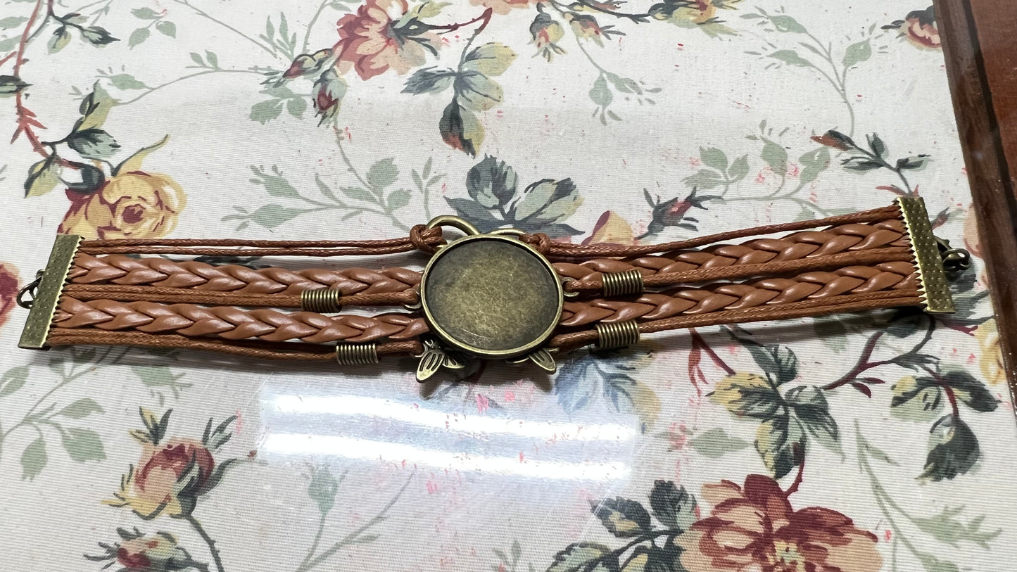 Faux Leather Wrap Bracelet